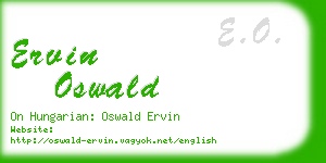 ervin oswald business card